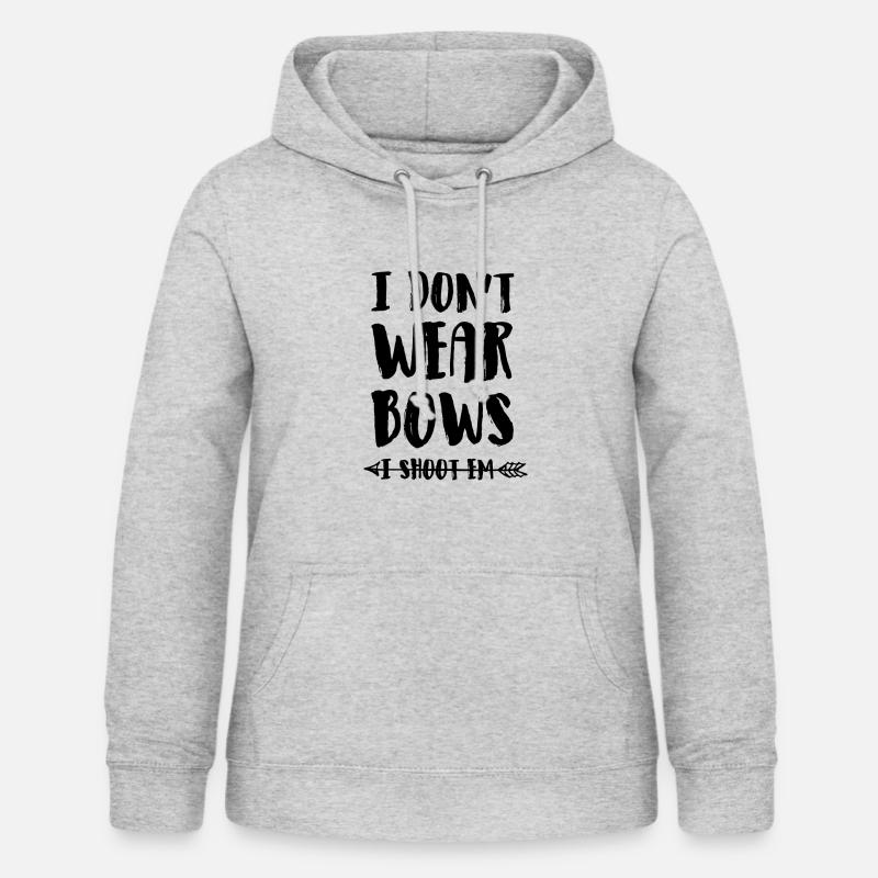 Jeg bærer ikke bows gave - Dame hoodie - lysegrå meleret