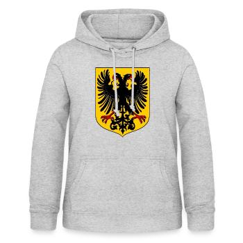 Allemagne - Sweat à capuche Femme - gris clair chiné - Devant - AI Model Female 172 light (172cm)