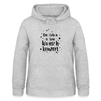 request concert - Women's Hoodie - light heather grey - Front - AI Model Female 172 light (172cm)