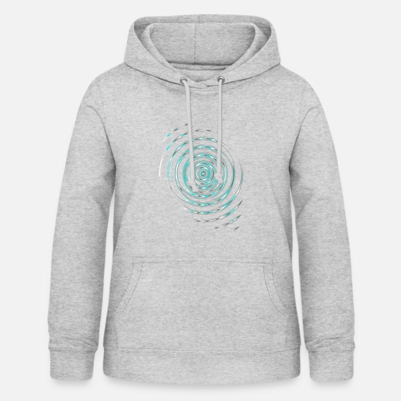 Black blue waves invert - Women's Hoodie - light heather grey