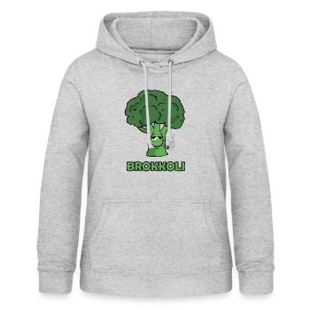 Cannabis Brokkoli - Frauen Hoodie - Hellgrau meliert - Vorne - AI Model Female 172 light (172cm)