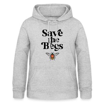 Rettet die Bienen - Frauen Hoodie - Hellgrau meliert - Vorne - AI Model Female 172 light (172cm)