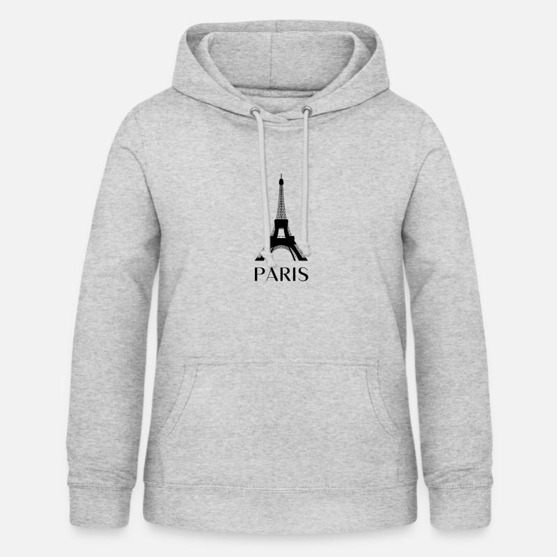 Paris - Sweat à capuche Femme - gris clair chiné