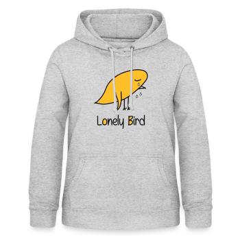 Einsamer Vogel - Frauen Hoodie - Hellgrau meliert - Vorne - AI Model Female 172 light (172cm)