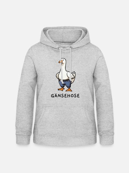 Gänsehose - Frauen Hoodie - Hellgrau meliert