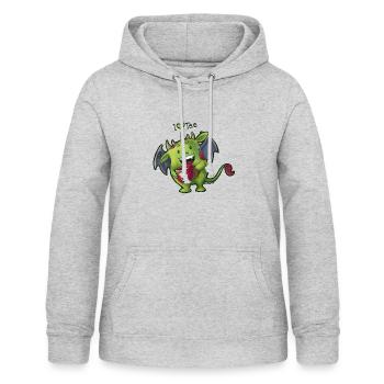 Tee Monster - Sweat à capuche Femme - gris clair chiné - Devant - AI Model Female 172 light (172cm)