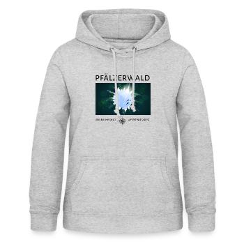 Pfälzerwald- Meine Heimat - Frauen Hoodie - Hellgrau meliert - Vorne - AI Model Female 172 light (172cm)