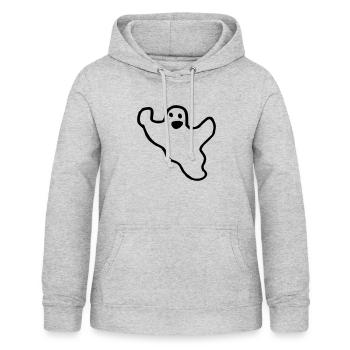 Gespenst - Frauen Hoodie - Hellgrau meliert - Vorne - AI Model Female 172 light (172cm)