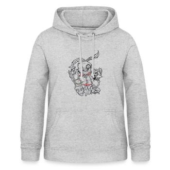 Always on Time - Women's Hoodie - light heather grey - Front - AI Model Female 172 light (172cm)
