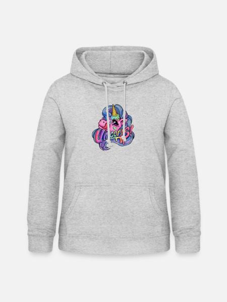 Eisiges Einhorn - Frauen Hoodie - Hellgrau meliert