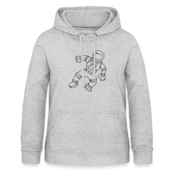 Astronaut - Sweat à capuche Femme - gris clair chiné - Devant - AI Model Female 172 light (172cm)