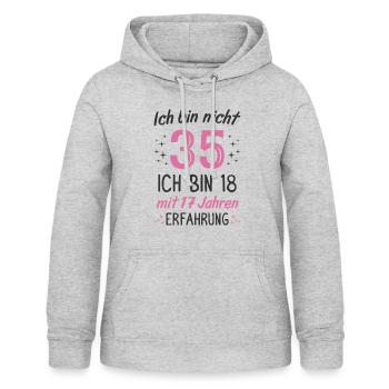 35. Geburtstag Lustig 35 Jahre Geburtstagsgeschenk - Frauen Hoodie - Hellgrau meliert - Vorne - AI Model Female 172 light (172cm)