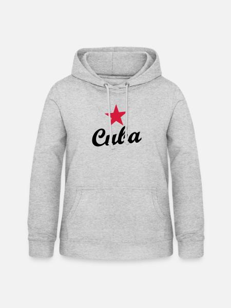 CUBA OLD SCHOOL - Sweat à capuche Femme - gris clair chiné