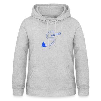 sailing segeln - Frauen Hoodie - Hellgrau meliert - Vorne - AI Model Female 172 light (172cm)