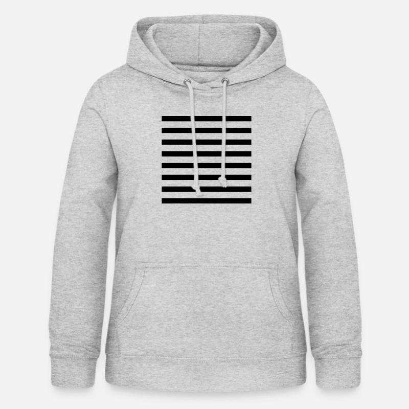 Design "abstract plauzilla stripes" horizontally - Women's Hoodie - light heather grey