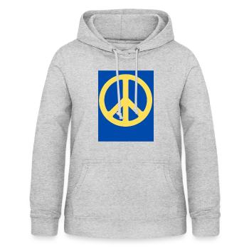 Frieden - Frauen Hoodie - Hellgrau meliert - Vorne - AI Model Female 172 light (172cm)
