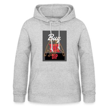 Buy The Dip 4 - Frauen Hoodie - Hellgrau meliert - Vorne - AI Model Female 172 light (172cm)