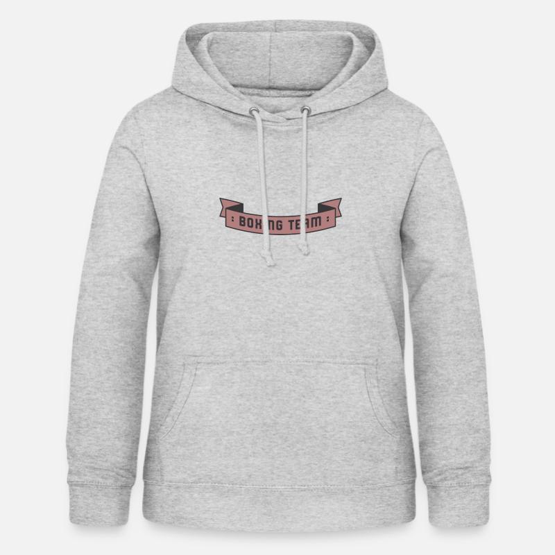 Équipe de boxe - Sweat à capuche Femme - gris clair chiné
