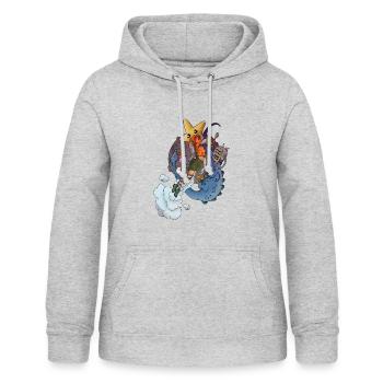 Spiel Mädchen - Frauen Hoodie - Hellgrau meliert - Vorne - AI Model Female 172 light (172cm)
