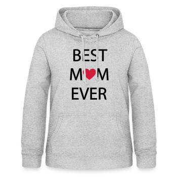 MEILLEURE MAMAN - Sweat à capuche Femme - gris clair chiné - Devant - AI Model Female 172 light (172cm)