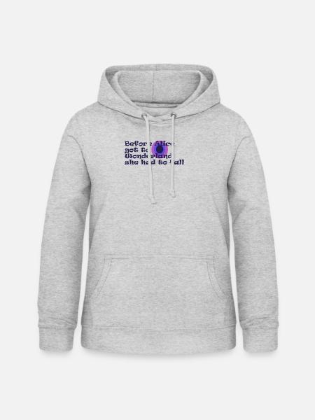 Alice story - Frauen Hoodie - Hellgrau meliert