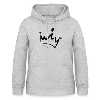 Krone - Frauen Hoodie - Hellgrau meliert - Vorne - AI Model Female 172 light (172cm)