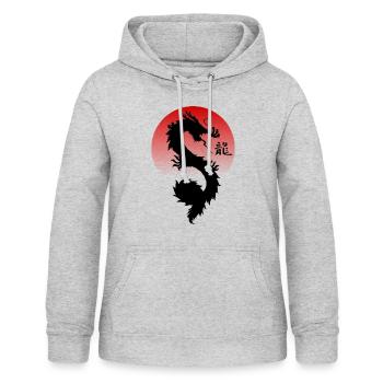 Drache Asien Japan - Frauen Hoodie - Hellgrau meliert - Vorne - AI Model Female 172 light (172cm)