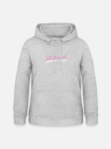 Selbstbewusst - für starke Frauen! - Frauen Hoodie - Hellgrau meliert