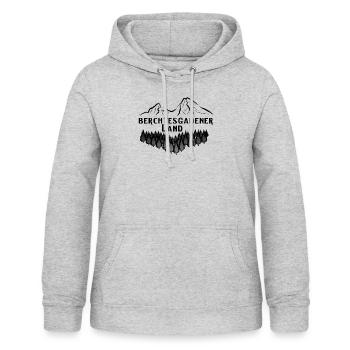Berchtesgaden - Frauen Hoodie - Hellgrau meliert - Vorne - AI Model Female 172 light (172cm)