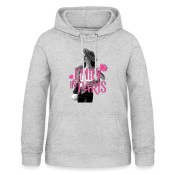 Emily In Paris Emily Mit Logo Und Rosen - Frauen Hoodie - Hellgrau meliert - Vorne - AI Model Female 172 light (172cm)