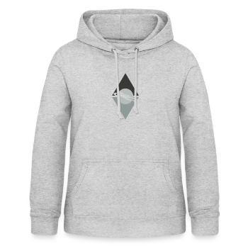 Verteidiger Elfmeter - Frauen Hoodie - Hellgrau meliert - Vorne - AI Model Female 172 light (172cm)