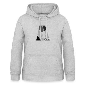 Gardien de but Défenseur Football - Sweat à capuche Femme - gris clair chiné - Devant - AI Model Female 172 light (172cm)