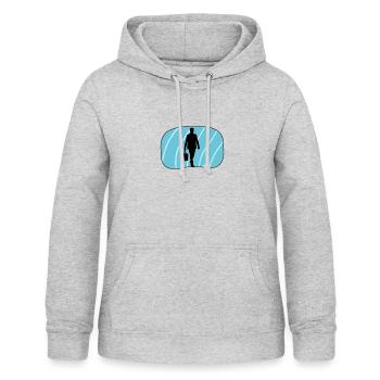 Banque Bourse Bourse - Sweat à capuche Femme - gris clair chiné - Devant - AI Model Female 172 light (172cm)