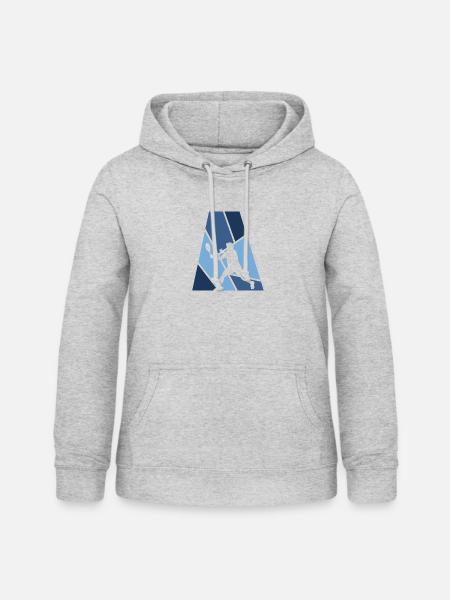 Squash Schläger Schläger - Frauen Hoodie - Hellgrau meliert