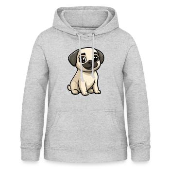 Kangal chien bande dessinée mignon - Sweat à capuche Femme - gris clair chiné - Devant - AI Model Female 172 light (172cm)