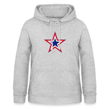 Etoile - Sweat à capuche Femme - gris clair chiné - Devant - AI Model Female 172 light (172cm)