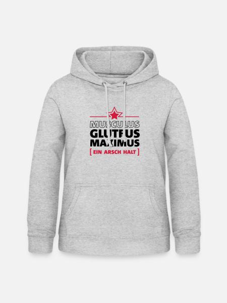 Ein Arsch halt - Frauen Hoodie - Hellgrau meliert