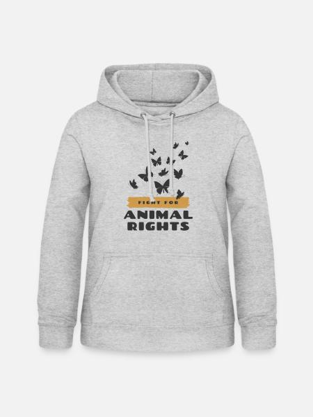 Animal Rights / Tierschutz - Frauen Hoodie - Hellgrau meliert