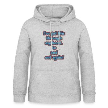 witziges Nicht-Nachdenken-Design / lustige Sprüche - Frauen Hoodie - Hellgrau meliert - Vorne - AI Model Female 172 light (172cm)