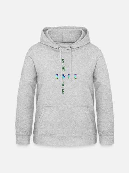 Weed - Frauen Hoodie - Hellgrau meliert