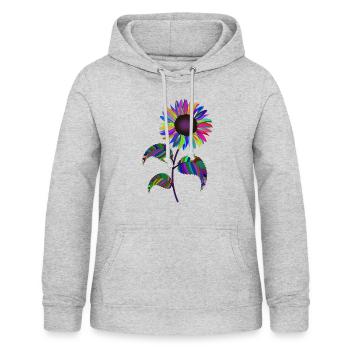 Sonnenblume Blume Staude Garten bunte Blumen - Frauen Hoodie - Hellgrau meliert - Vorne - AI Model Female 172 light (172cm)