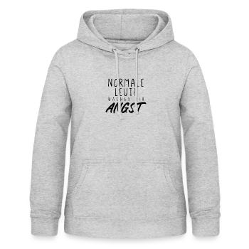 Normale Leute machen mir Angst - Frauen Hoodie - Hellgrau meliert - Vorne - AI Model Female 172 light (172cm)