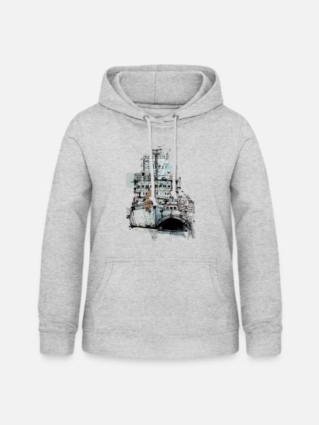 Eisbrecher - Frauen Hoodie - Hellgrau meliert