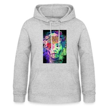 MODE-TODESFALL 1 - Frauen Hoodie - Hellgrau meliert - Vorne - AI Model Female 172 light (172cm)