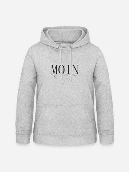 MOIN SYLT - Frauen Hoodie - Hellgrau meliert