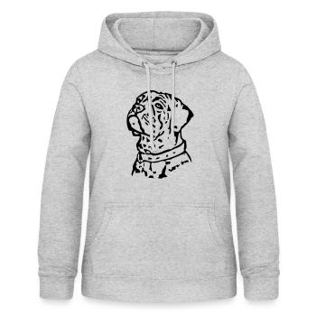 canecorso02 - Sweat à capuche Femme - gris clair chiné - Devant - AI Model Female 172 light (172cm)