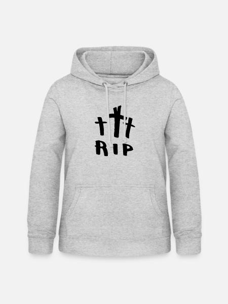 Rest in Peace - Frauen Hoodie - Hellgrau meliert