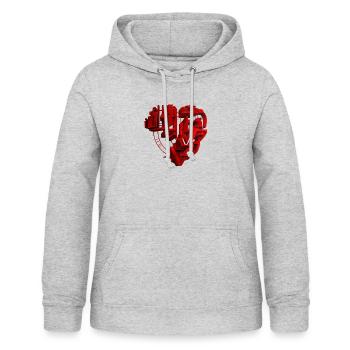 Liebe - Frauen Hoodie - Hellgrau meliert - Vorne - AI Model Female 172 light (172cm)