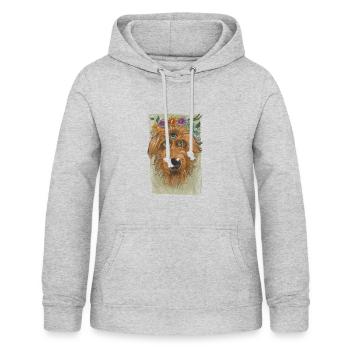 Dog Love - Chemises - Sweat à capuche Femme - gris clair chiné - Devant - AI Model Female 172 light (172cm)