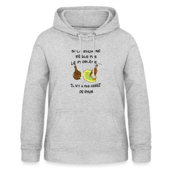 The solution is the Rum - Women's Hoodie - light heather grey - Front - AI Model Female 172 light (172cm)